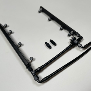 Iron block M116 M117 EFI fuel rails with fuel lines and injectors